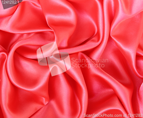 Image of Smooth Red Silk as background 