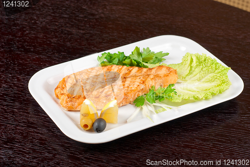 Image of Grilled salmon steak