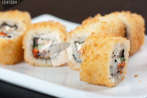 Image of sushi rolls