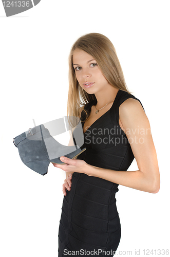 Image of woman with a shoe