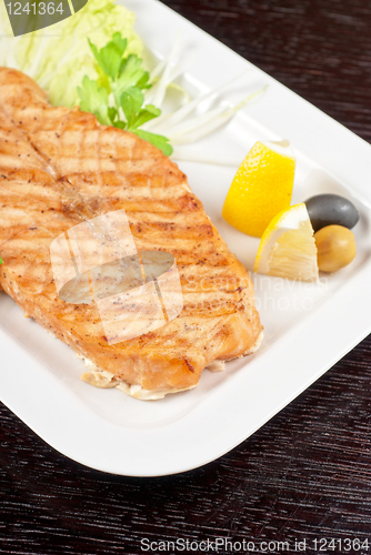 Image of Grilled salmon steak