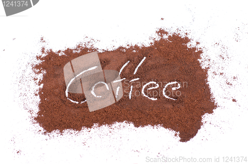 Image of milled coffee sign