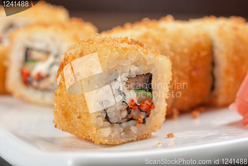 Image of sushi rolls