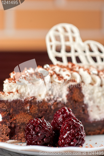 Image of Blackberry cake slice