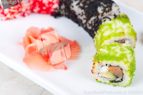 Image of sushi rolls