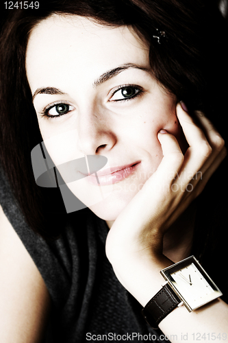 Image of Woman with green eyes