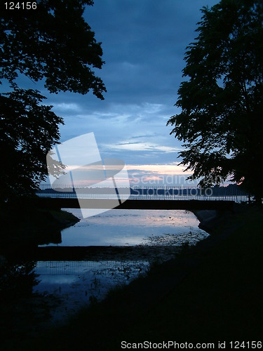 Image of lake sunset