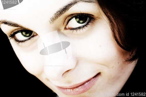 Image of Woman with green eyes