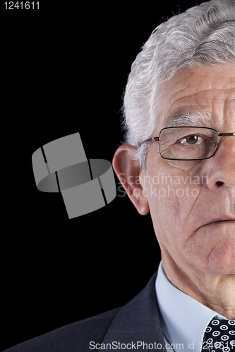 Image of Half face from a senior Businessman