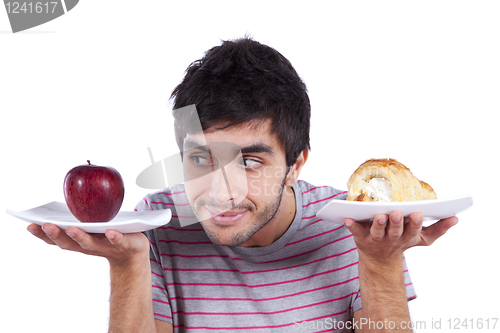 Image of young man food decision 