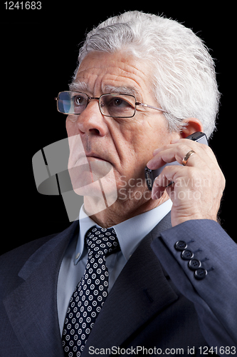 Image of Senior Businessman talking at the cellphone