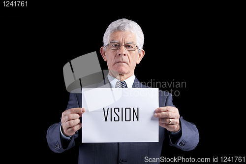 Image of Senior businessman with vision