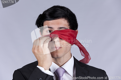 Image of Businessman curiosity