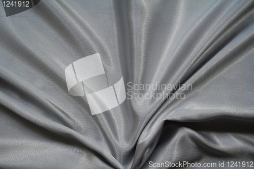 Image of Smooth elegant silvery grey silk as background 