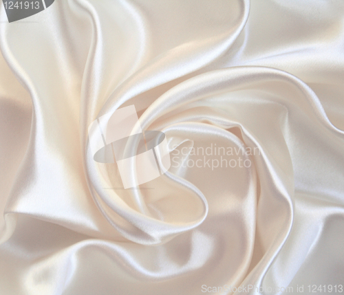 Image of Smooth elegant white silk as wedding background 