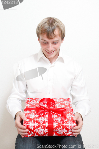 Image of Man with present