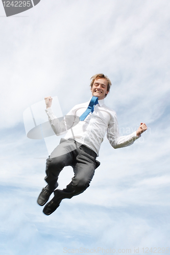 Image of Business man jumping