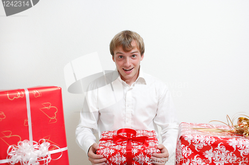 Image of Man with present