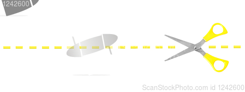 Image of Scissor on dotted line