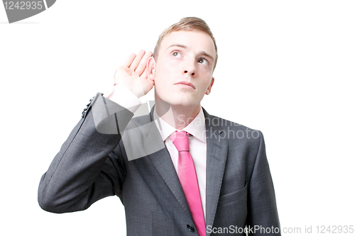 Image of Business man listening