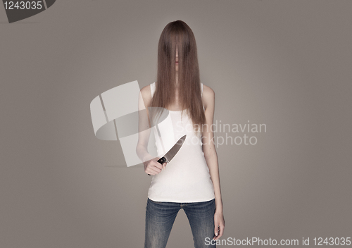 Image of long haired woman