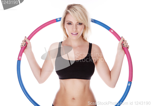 Image of fitness blonde woman