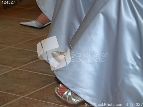 Image of wedding - bridesmaid feet