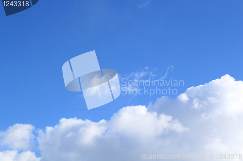 Image of Abstract figure in clouds