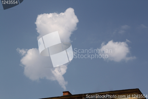Image of Cloud as a smoke from a pipe