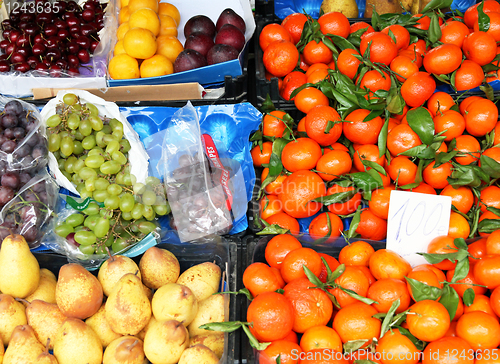 Image of Portugal. Porto city. Fresh fruits on a traditional market 