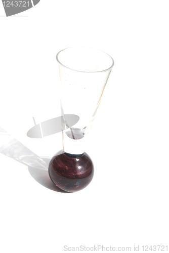 Image of Colored brown wineglass