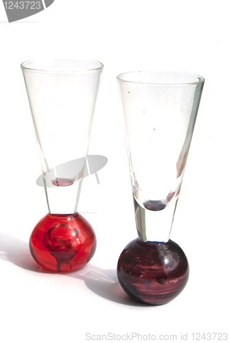 Image of Colored wineglasses