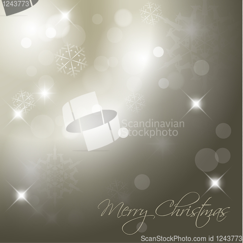 Image of Vector Christmas background with snowflakes