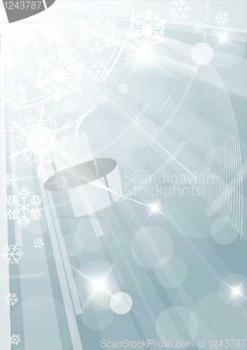 Image of Christmas background with snowflakes 