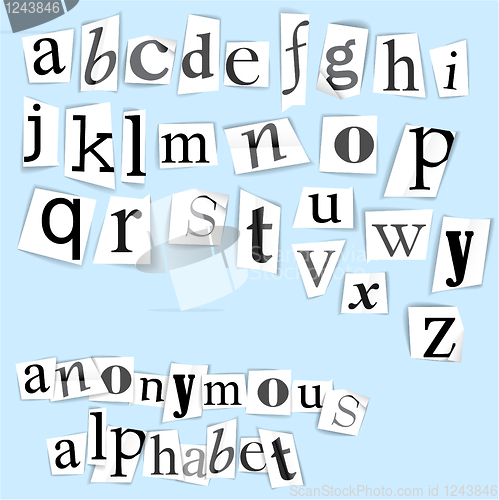 Image of Anonymous alphabet