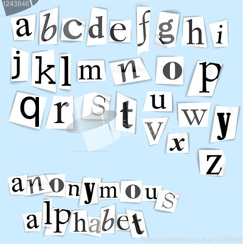 Image of Anonymous alphabet