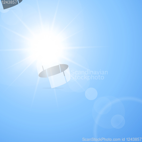 Image of The hot summer sun - abstract vector background