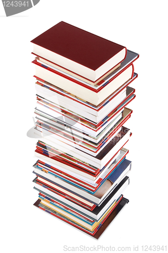 Image of High books stack