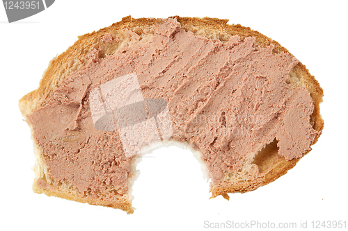 Image of bitten slice of bread with pate