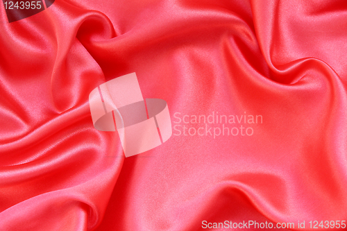 Image of Smooth Red Silk as background 