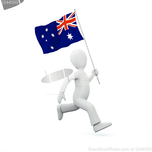 Image of Holding a new zealand flag