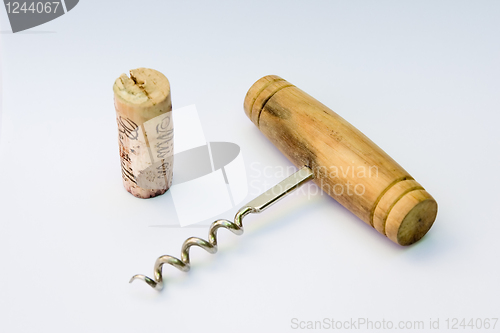 Image of corkscrew isolated on white background