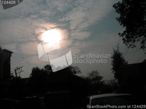 Image of Sun behind Clouds