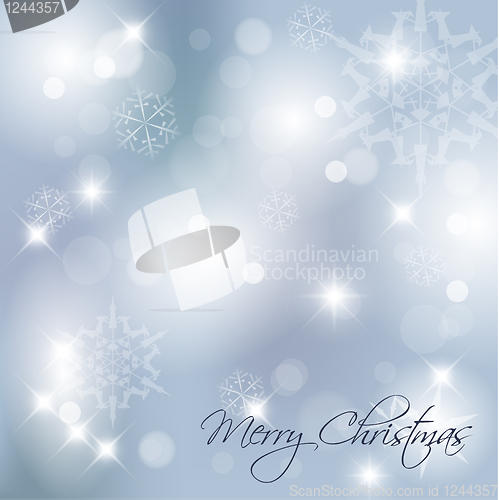 Image of Blue Vector Christmas background