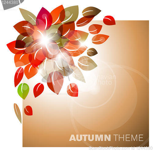 Image of Autumn leafs abstract background