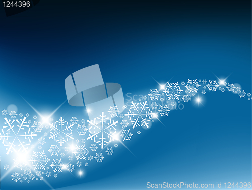 Image of Blue Abstract Christmas background