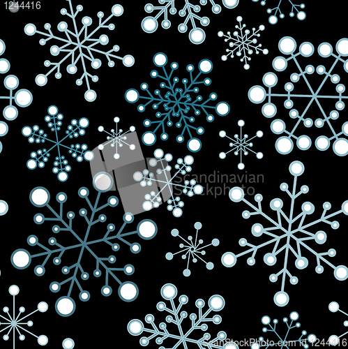 Image of Black christmas seamless pattern
