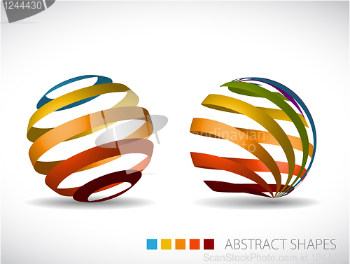 Image of Collection of abstract spheres