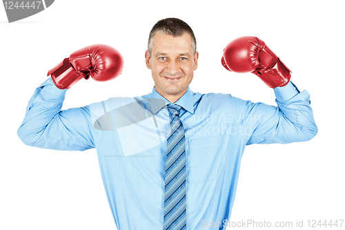 Image of business boxing