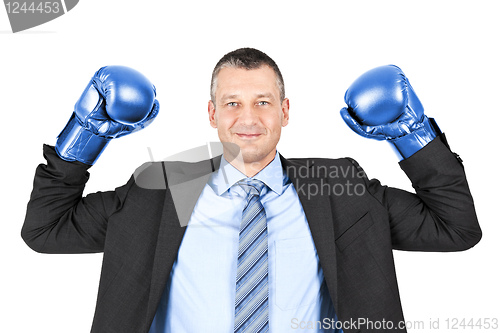 Image of business boxing